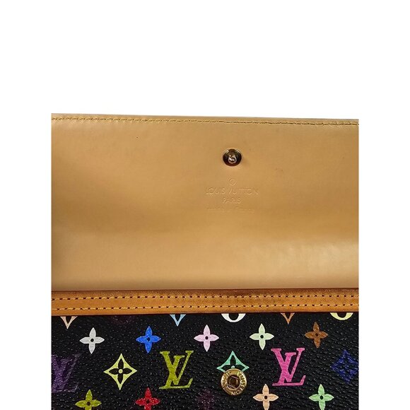 Louis Vuitton Monogram Multicolor Porte Tresor International Long Wallet Black - Picture 13 of 15